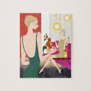 Frauen, die Wein trinken Puzzle
