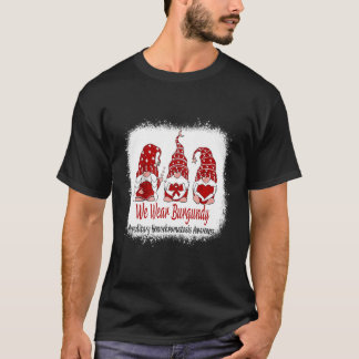 Frauen, die wir mit Burgund tragen Hereditäre Hemo T-Shirt