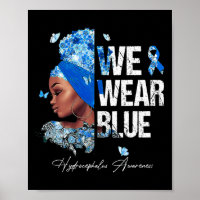 Frauen, die wir tragen Blaues-Hydrocephalus-Bewuss