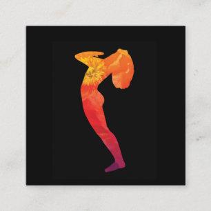 Frauen, die Yoga-Pose praktizieren  Anpassbar Quadratische Visitenkarte