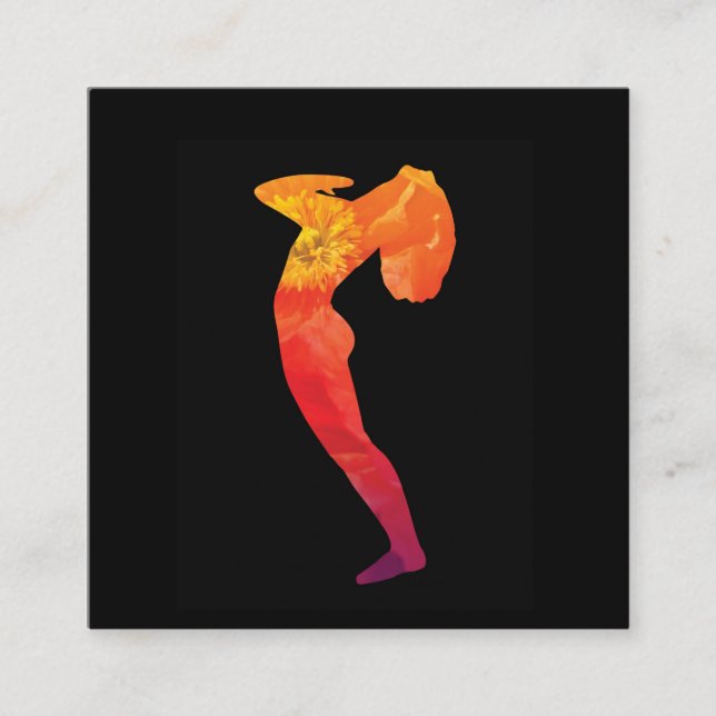 Frauen, die Yoga-Pose praktizieren| Anpassbar Quadratische Visitenkarte (Vorderseite)