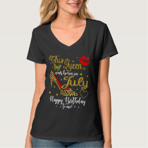 Frauen Diese Königin war Geboren im Juli Leopard H T-Shirt