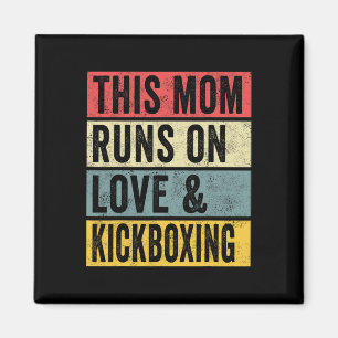 Frauen Diese Mutter Läuft Mit Liebe Und Kickboxen Magnet