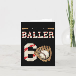 Frauen dieser Anrufer ist jetzt 6 Geburtstag Baseb Karte