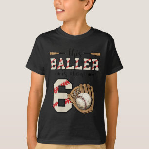 Frauen dieser Anrufer ist jetzt 6 Geburtstag Baseb T-Shirt