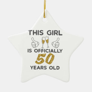 Frauen dieses Mädchen offiziell 50 Jahre 50. Gebu Keramik Ornament