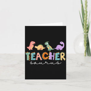 Frauen Dinosaur Lehrerin Teachersaurus Rex Funny D Karte