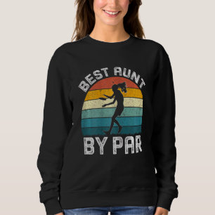 Frauen Disc Golf Beste Tante für Par Disc Golf Tan Sweatshirt