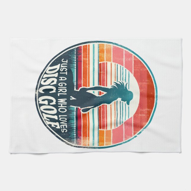 Frauen Disc Golf - Frisbee Golf Female Geschirrtuch (Horizontal)