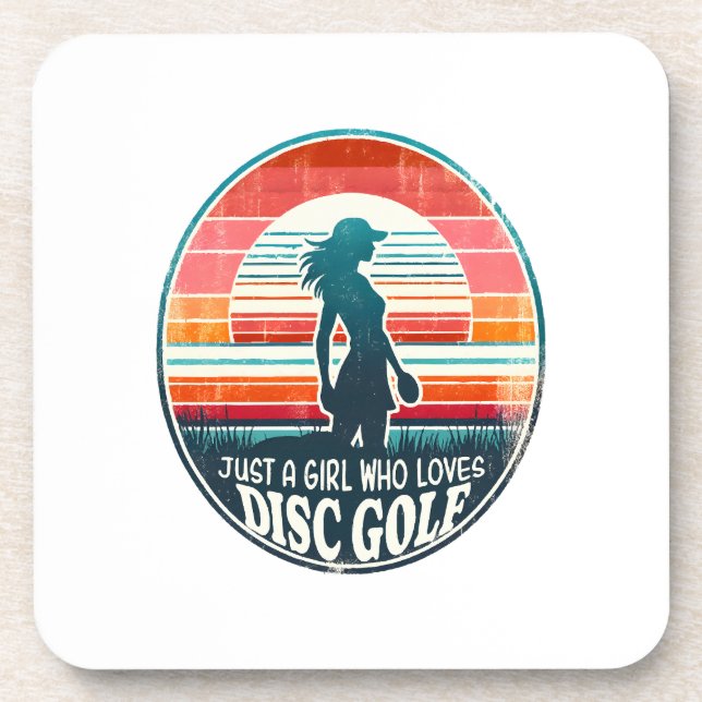 Frauen Disc Golf - Frisbee Golf Female Getränkeuntersetzer (Vorderseite)
