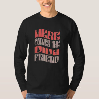 Frauen Diva Retro passend Junggesellinnenabschied  T-Shirt