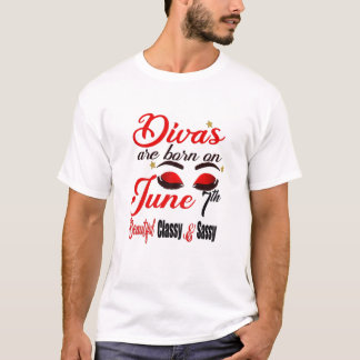 Frauen Divas sind am 7. Juni Geboren T-Shirt