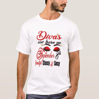 Frauen Divas sind am 8. September Geboren T-Shirt