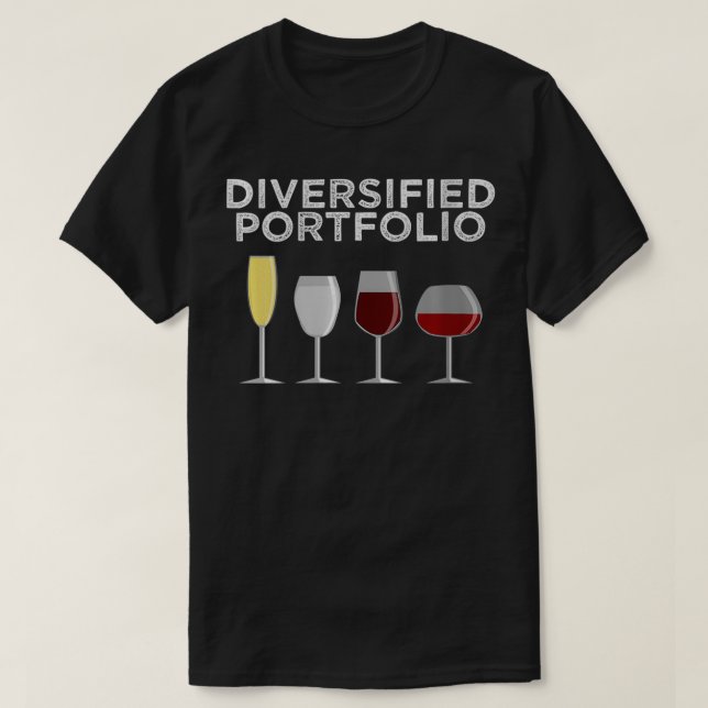 Frauen Diversifiziertes Portfolio Funny Wine Liquo T-Shirt (Design vorne)