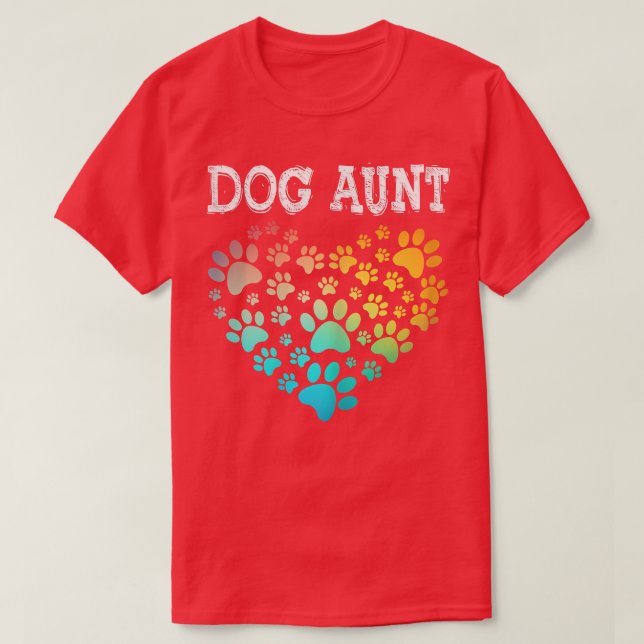 Frauen Dog Tante Proud Dog Tante T-Shirt mit Dog P (Design vorne)