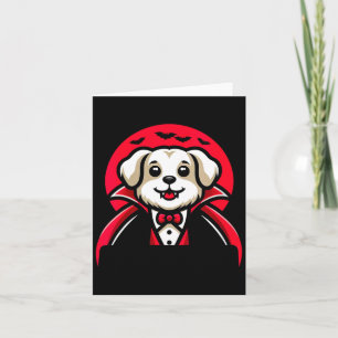 Frauen Dogcula Süßer Hund Dracula Lustiger Hallowe Karte