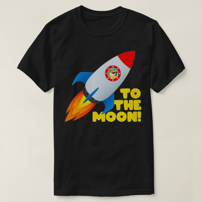 Frauen dogen Meme Dogecoin an den Mond Funny Krypt T-Shirt (Design vorne)