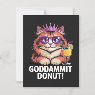 Frauen Donut Prinzessin Katze Meme Ankündigung