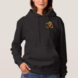 Frauen doppelseitige Yoga Om Mantra Symbol Gold Su Hoodie