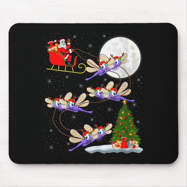 Frauen Drachenfliege Weihnachtsmann Schlitten Flie Mousepad (Vorne)