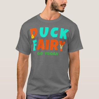 Frauen DUCK FAIRY Go Vegan V Neck T-Shirt