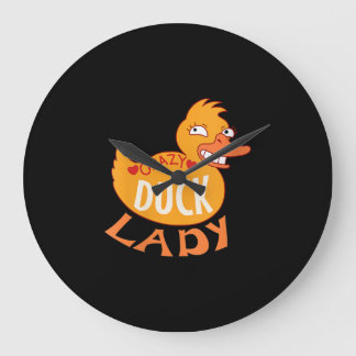 Frauen Duck Lady Geschenk Duckling und Ducky Große Wanduhr