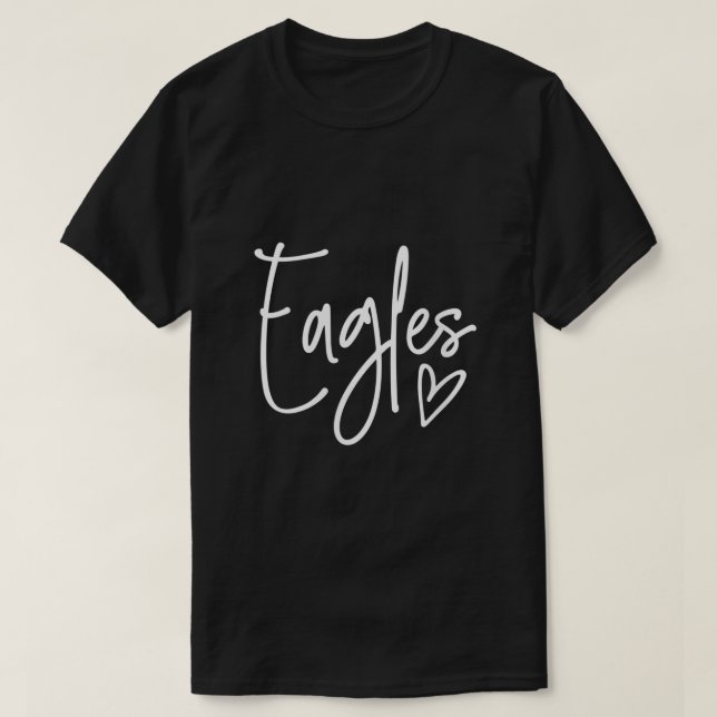 Frauen Eagles Herz School Sport Fan Team Spirit T-Shirt (Design vorne)
