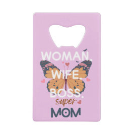 Frauen, Ehefrau, Chef, super Mom Geldbeutel Flaschenöffner