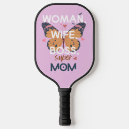 Frauen, Ehefrau, Chef, super Mom Pickleball Schläger