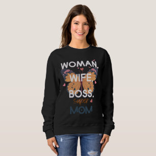 Frauen, Ehefrau, Chef, super Mom Sweatshirt