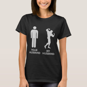 Frauen Ehemann Ehemann Fitnessstudio Bodybuilding T-Shirt