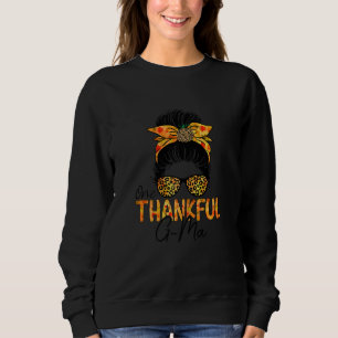 Frauen Ein Dankbarer G Ma Leopard Unordentlicher B Sweatshirt