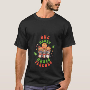 Frauen Ein Fröhlicher Musiklehrer Lustig Süße Weih T-Shirt