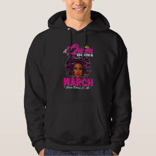 Frauen eine Königin war Geboren in März Black Afri Hoodie