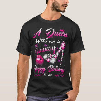 Frauen Eine Königin wurde im Januar geboren Alles T-Shirt