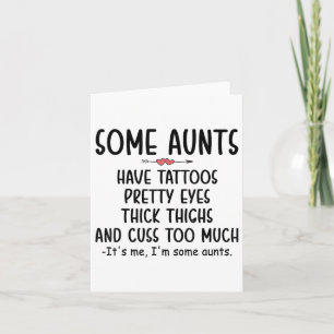 Frauen Einige Tanten haben Tattoos Hübsche Augen d Karte