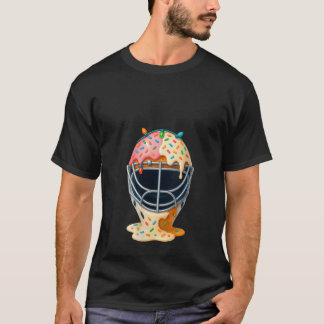 Frauen Eiscreme Baseball Catcher Maske Sportfans T-Shirt