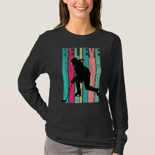 Frauen-Eishockey-Spieler-Girls Motivierend Inspir T-Shirt