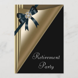 Frauen Elegantes Black Gold Diamond Retirement Par Einladung