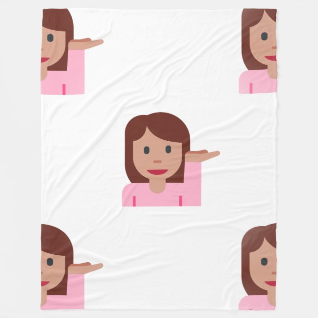 Frauen-Emoji-Decke Fleecedecke (Vorderseite)