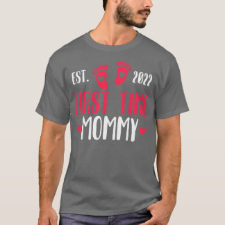 Frauen Erste Mommy 2022 Schwangerschaftsankündigun T-Shirt