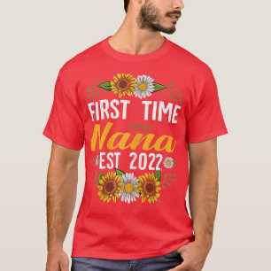 Frauen Erstmals Nana Est 2022 Sonnenblumengeschenk T-Shirt