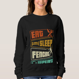 Frauen essen Schlafgefühl Wiederholung Schwertschw Sweatshirt