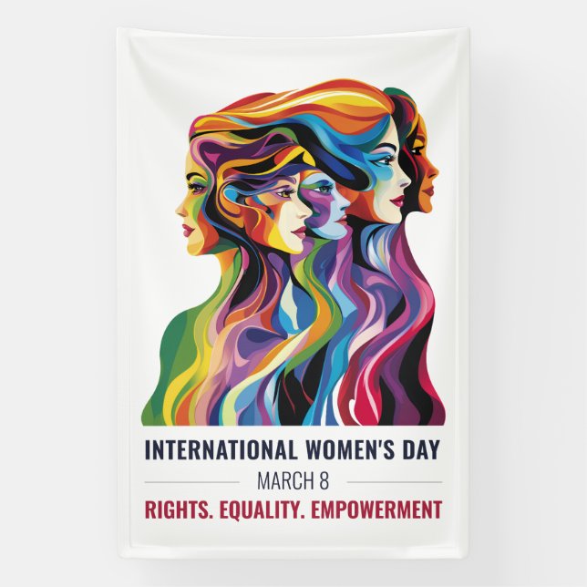 Frauen Faces Art | Internationaler Frauentag | IWD Banner (Vertikal)