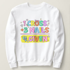 Frauen farbenfrohe Christliche Ostern Sweatshirt