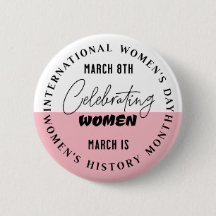 Frauen feiern   Frauentag Button