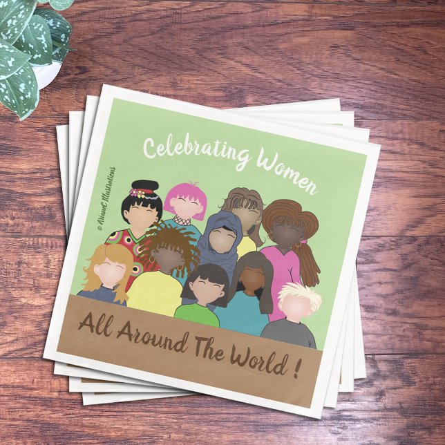 Frauen feiern , März 8 , Papierservietten (Von Creator hochgeladen)