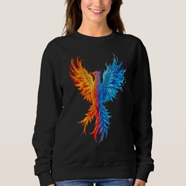 Frauen "Feuer und Eis" Phoenix Rising Sweatshirt (Vorderseite)