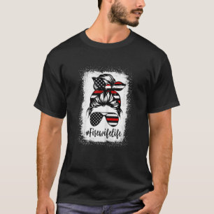 Frauen Feuerwehren Ehefrau Leben Feuerwehrmann Mam T-Shirt