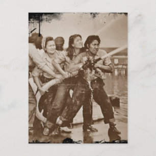 Frauen Feuerwehrleute Pearl Harbor 7. Dezember Postkarte